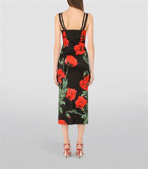 dolce gabbana floral midi dress|dolce and gabbana women dresses.